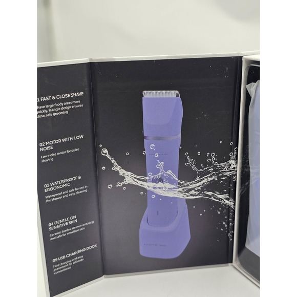 Sharper Image Bikini & Body Close Shave w/ Rechargeable Dock Waterproof NIB - Picture 4 of 6